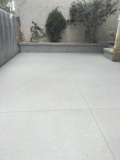 Sand Finish Concrete Patio, Colored Concrete Patio, Patio Redo, Poured Concrete Patio, Concrete Backyard, Concrete Stain Patio, Concrete Deck, Cement Patio, Patio Layout