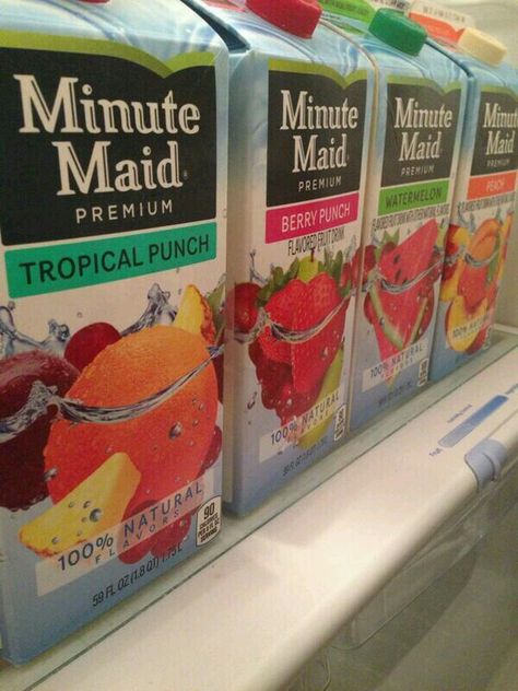 Minute Maid Juice, Dorm Food, Berry Punch, Candy Drinks, Junk Food Snacks, Minute Maid, Tropical Punch, Subtle Nails, Food Babe