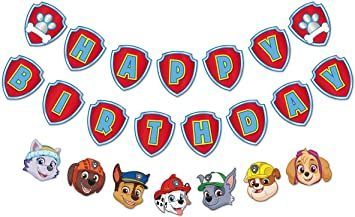 Paw Patrol Garland, Paw Patrol Banner, Dog Themed Birthday, Adopt A Puppy, Puppy Decor, Dog Themed Parties, Paw Patrol Characters, Bunting Flag, Puppy Birthday