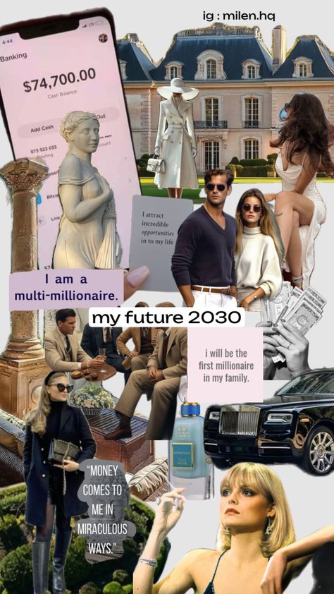 I am born to be millionaire #oldmoney #millionairemindset #vintage #affirmations #richgirl Be Millionaire, Millionaire Mindset, I Am The One, Rich Girl, Banking, Old Money, Affirmations, The Incredibles