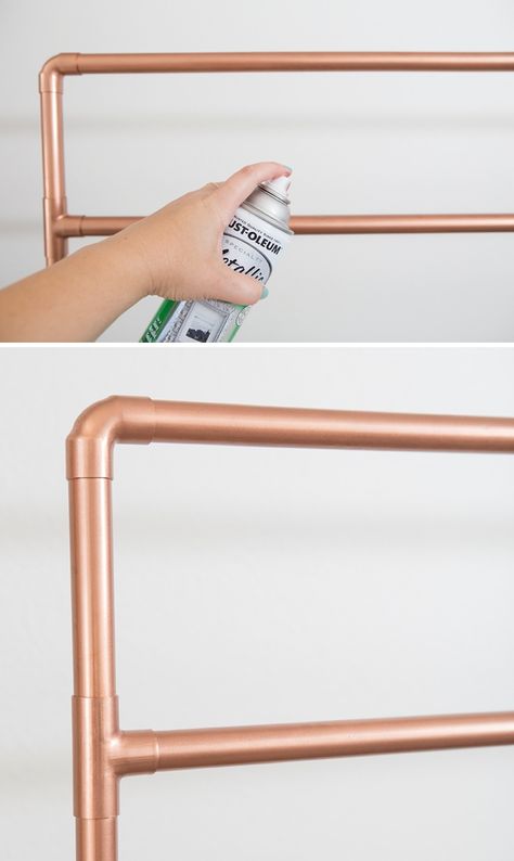 This DIY Copper Pipe Wardrobe Stand Is AMAZING! Diy Cheap Photo Backdrop, Diy Over The Table Rod Stand, Diy Backdrop Stand, Pvc Backdrop, Wardrobe Stand, Diy Copper, Backdrop Diy, Store Design Boutique, Copper Decor