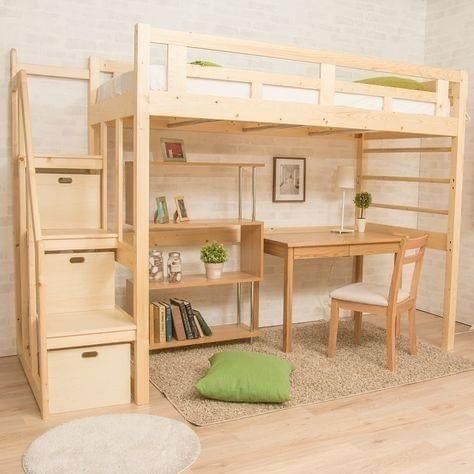 Bed With Desk Underneath, Dorm Room Ideas For Girls, Loft Beds For Teens, Room Ideas For Girls, Loft Beds For Small Rooms, College Dorm Room Ideas, Dorm Aesthetic, A Loft Bed, Mezzanine Bed