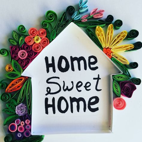 Neshe Kenar on Instagram: “Almost done.. 🍀Home sweet home🍀 🌟❤️Home is not a place, it's a Feeling❤️🌟 #quilling #quillingcreations #handmade#quillingideas…” Quilling New Home Card, New Home Quilling, Quiling Paper Art, Home Is Not A Place, Quilling Ideas, New Home Cards, Quilling Patterns, Quilling Cards, House Of Cards