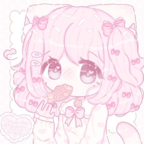 Cute Soft Pfp Anime, Kawaii Art Gif, Cute Anime Pfp Aesthetic Soft, Kawaii Core Pfp, Cute Emotes, Chibi Cat, Pink Images, Cute Emoji Wallpaper, Cute Anime Profile Pictures