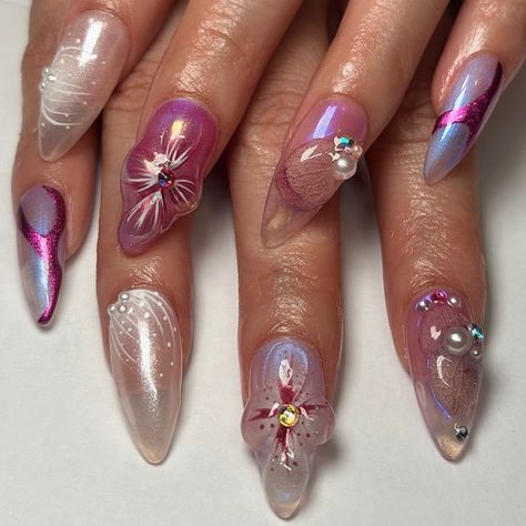 3d Floral Nails, Nails Yellow, Beauty Nails Design, Gem Nails, Nail Jewelry, Nail Art Ideas, Minimalist Nails, Dream Nails, Funky Nails