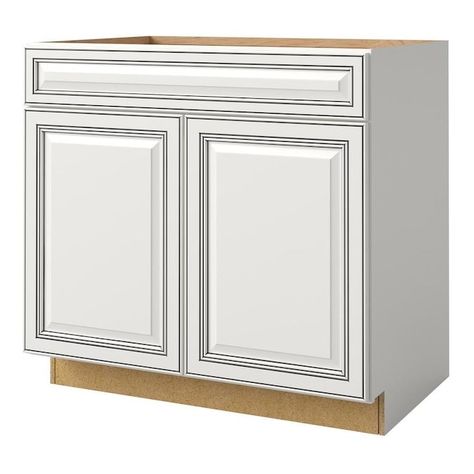 Glaze Kitchen Cabinets, Glazed Kitchen Cabinets, Semi Custom Cabinets, Cabinet Faces, Off White Kitchens, Plywood Interior, New Kitchen Cabinets, Allen Roth, Types Of Cabinets