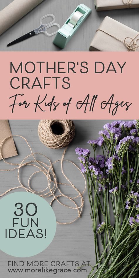 30 Mother's Day Crafts for Kids | More Like Grace Mother Daughter Crafts, Kids Crafts Toddlers, Mother's Day Crafts For Kids, Easy Mother's Day Crafts, Diy Mother's Day Crafts, Mother's Day Projects, Mother's Day Activities, Mother's Day Crafts, Mothers Day Crafts For Kids