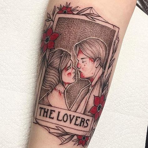 Mcr tattoo, my chemical romance tattoo, mcr, tarot tattoo, the lovers tattoo