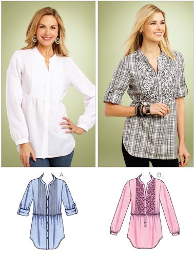 Kwik-Sew 3849 I am thinking I would like some of these... now to learn to sew... Women Top Sewing Pattern, Blouse Top Pattern, Kwik Sew Patterns, Sew Patterns, Sewing Tops, Kwik Sew, Blouse Pattern Sewing, Clothing Catalog, Top Sewing Pattern