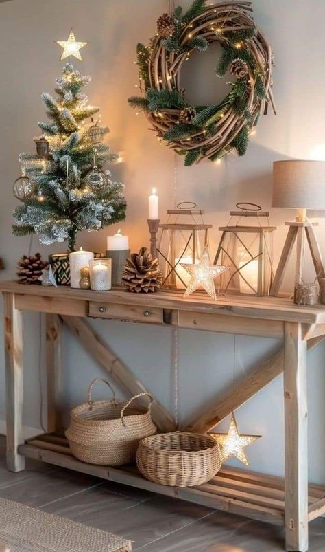 Christmas Small Living Room Decor, Christmas Small Tree Ideas, Christmas Decor Ideas For Small House, How Decorate Christmas Tree, Christmas Boho Decor Ideas, Small Christmas Tree Decor Ideas, Christmas Home Decorations Living Room, Christmas Home Decoration, Christmas Boho Decor