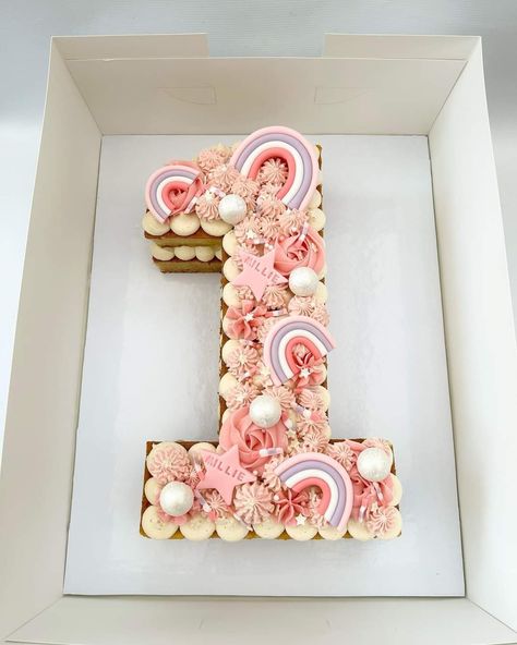 1st Birthday Cake Number 1, Number 1 Cookie Cake, 1st Birthday Number Cake, Boho Number Cake, 1 Cake Number, Number 1 Cake Design, 1 Shaped Birthday Cake, One Number Cake, Number Cake 1