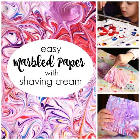 Shaving Cream Art, Marbleized Paper, Cream Art, Liquid Watercolor, Marbled Paper, Food Colouring, Diy And Crafts Sewing, Marble Paper, Shaving Cream