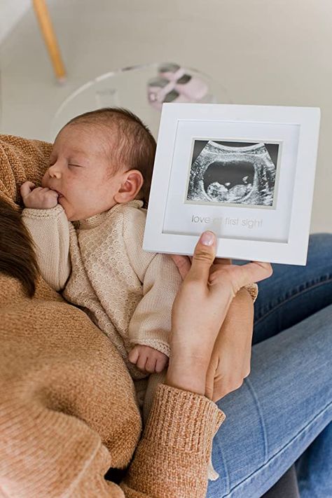 Pearhead Love at First Sight Sonogram Picture Frame, Pregnancy Keepsake Photo Frame, Gender-Neutral Baby Nursery Décor, Mother’s Day Accessory, 4x3 Photo, White Ultrasound Keepsake, Sonogram Picture Frame, Sonogram Pictures, Gender Neutral Baby Nursery, Baby Picture Frames, Baby Ultrasound, Baby Photo Frames, Baby Hands, Pregnancy Gifts