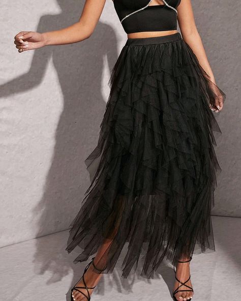 ✨Pre-order only, XS(6) - L(12/14)✨ Pleated Tulle Skirt, Solid Skirt, Overlay Skirt, Women Rising, Mesh Skirt, Women's Shapewear, Vintage Elegant, Skirt Design, Fall Outfits Women