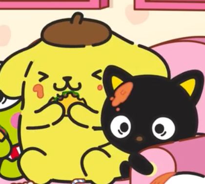 Chococat Matching Pfp Icon, Sanrio Supercute Adventures, Chococat Matching Pfp, Hello Kitty And Friends Pfp, Chococat And Pompompurin, Choco Cat Aesthetic, Choco Cat, Cartoon Crazy, Green Pictures