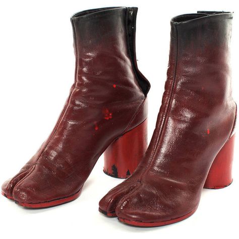 Martin Margiela Vintage Painted Red Tabi Boots Winter 1996, Sz. 38 ($990) ❤ liked on Polyvore featuring shoes, boots, ankle booties, red boots, red booties, red ankle booties, maison margiela and maison margiela boots Margiela Boots, Tabi Boots, Red Booties, Tabi Shoes, Margiela Tabi, London Shoes, Red Boots, Boots Winter, Vintage Boots