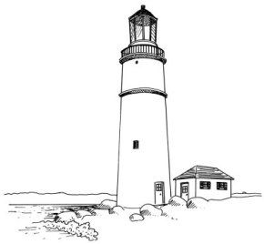 How to Draw Lighthouses | HowStuffWorks Simple Light House Drawing, How To Draw A Lighthouse Step By Step, How To Draw Ship, How To Draw A Lighthouse, How To Draw Buildings, Light House Drawing, Draw A Lighthouse, Lighthouse Drawings, Draw Buildings