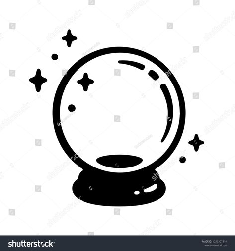 Magic crystal ball icon. Black and white fortune telling glass globe. Vector illustration, simple logo design. Black#white#fortune#icon Magic Crystal Ball, Logo Design Black, Bake Ideas, Ball Logo, Magic Crystal, Globe Vector, Ball Drawing, Illustration Simple, Minimalist Icons