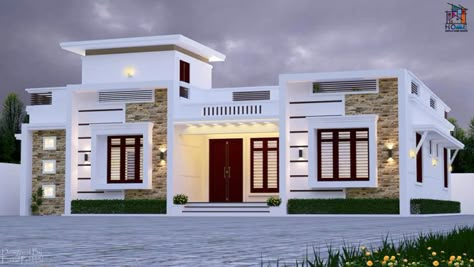 House Design Kerala, Small House Design Kerala, 30x40 House Plans, Single Floor House Design, Small House Front Design, My House Plans, Small House Elevation, House Balcony Design, Modern Small House Design