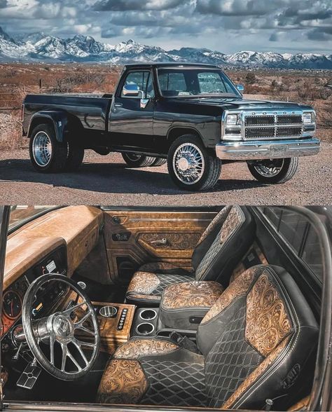 Custom Leather Truck Interior, Square Body Dually, Updated Garage, Dodge Dually, Ram 3500 Dually, Chariot Of Fire, Heart Like A Truck, Chevy Blazer K5, 1st Gen Cummins