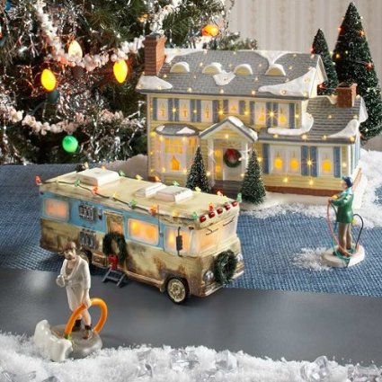 Dept 56 Snow Village Griswold Holiday House Cousin Eddie RV 5 PC Set - Pricey but you can also buy the pieces separately Christmas Vacation Party, Griswold Family Christmas, National Lampoon, Griswold Christmas, National Lampoons Christmas, Lampoons Christmas, Christmas Village Display, National Lampoons Christmas Vacation, Lampoon's Christmas Vacation