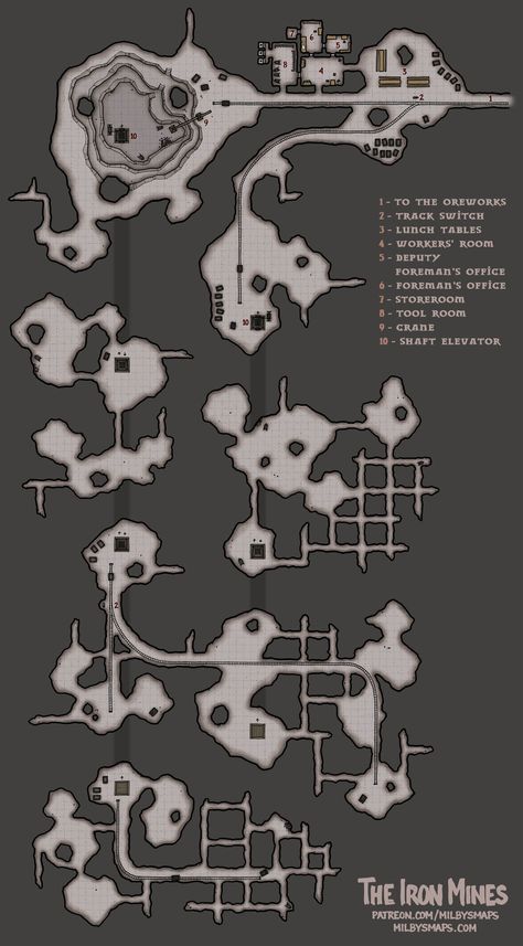 Dwarven Mine, Mine Map, 5e Maps, Dwarven City, Underground Map, Fantasy City Map, Map Layout, Building Map, Interesting Maps