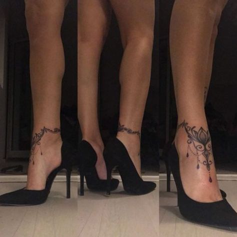 Tattoo uploaded by Kandace Rose • Intricate & Sexy Anklet • 577154 • Tattoodo Tattoo Bein Frau, Tatuaje Cover Up, Leg Bracelet, Wrist Bracelet Tattoo, Tattoo Ankle, Ankle Bracelet Tattoo, Ankle Tattoo Designs, Ankle Tattoos For Women, Armband Tattoos