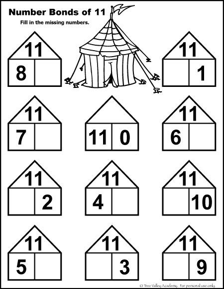 Eureka Math Kindergarten, Number Bonds Worksheets, Eureka Math, First Grade Worksheets, Number Bonds, Singapore Math, Free Math Worksheets, Kids Math Worksheets, Math Printables