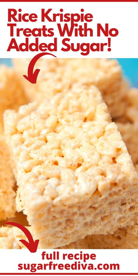 Sugar Free Rice Krispie Treats Healthy Rice Krispie Treats, Lite Recipes, Sugar Free Marshmallows, Bars Cookies, Sugar Free Snacks, Sugar Free Peanut Butter, Cereal Dessert, Sugar Free Baking, Keto Bars