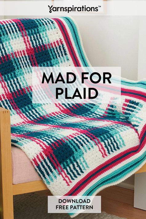 Mad For Plaid! Free knit plaid patterns and free crochet plaid patterns. Buffalo plaid, tartan, windowpane, granny square, argyle, gingham, planned pooling - you name it! Planned Pooling, Crochet Plaid, Knit Plaid, Anchor Embroidery, Crochet Abbreviations, Quilting Thread, Yarn Store, Baby Projects, Online Library