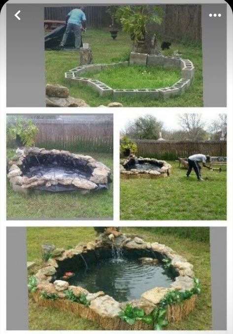 Above Ground Fish Pond Ideas, Above Ground Duck Pond, Above Ground Koi Pond Ideas, Above Ground Pond Ideas, Diy Water Garden, Kolam Koi, Taman Air, Turtle Pond, Diy Pond