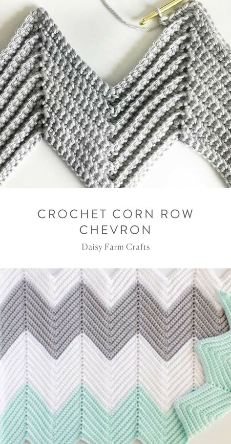 Chevron Lap Blanket Crochet Pattern, Chevron Pattern Crochet, Textured Ripple Crochet Pattern, Chevron Crochet Blanket Pattern Tutorial, Crochet Zigzag Stitch, Crochet Corn, Chevron Crochet Blanket Pattern, Corn Row, Crochet Ripple Pattern