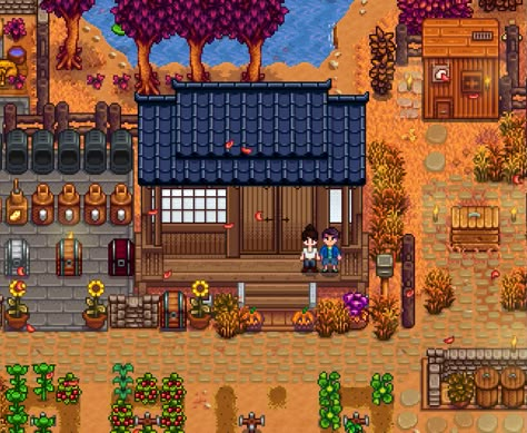 Traditional Japanese Homes at Stardew Valley Nexus - Mods and community Japanese Stardew Valley, Stardew Valley Japanese House, Stardew Valley Japanese, Valley House Design, Japanese Style Homes, Stardew Valley House Design, Stardew Inspiration, Stardew Design, Stardew Art