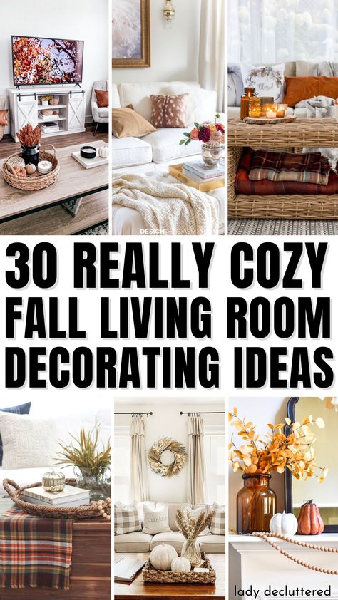 30 Really Cozy Fall Living Room Decorating Ideas Fall Decor For Small Living Room, Living Room Decor2023, Fall Home Decor Living Room Cozy, Fall Decor Small Living Room, Family Room Fall Decor, Autumn Inspiration Decoration, Fall Family Room Decorating Ideas, Small Living Room Fall Decor Ideas, Fall Interior Decor Living Rooms