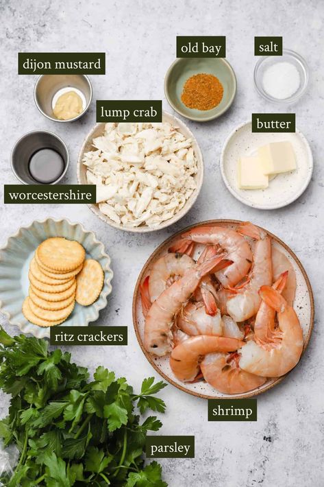 Colossal Shrimp Recipes, Shrimp Bake, Crab And Shrimp Recipe, Baked Stuffed Shrimp, Feast Of The Seven Fishes, Ritz Cracker Recipes, Stuffed Shrimp, Seafood Dish Recipes, Seven Fishes