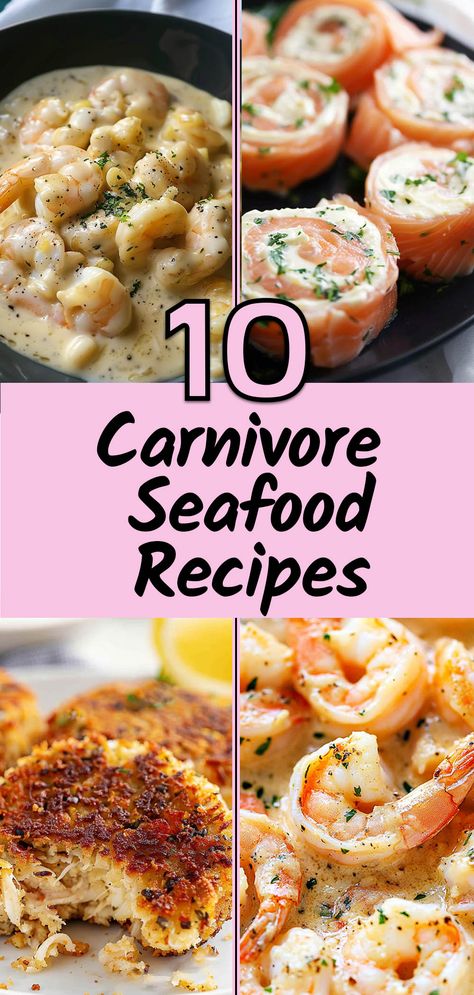 Carnivore Seafood Trans Ocean Recipes, Carnivore Seafood Chowder, Carnivore Diet Ideas Meals, Caravore Diet Meal, Starting Carnivore Diet, Carnivore Diet Shrimp Recipes, Low Calorie Seafood Recipes, Conivore Diet Meals, Smoked Cod Recipes