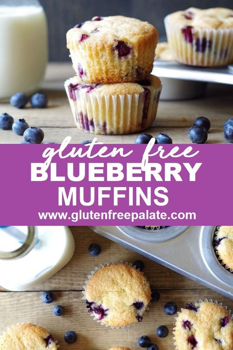 Gluten-free blueberry muffins that are easy to make and use minimal ingredients. Paleo Chocolate Chip Muffins, Lemon Blueberry Muffins Recipe, Healthy Vibes, Gluten Free Blueberry Muffins, Blueberry Muffin Recipe, Lemon Blueberry Muffins, Gluten Free Recipes For Breakfast, Muffin Recipes Blueberry, Baking Recipe