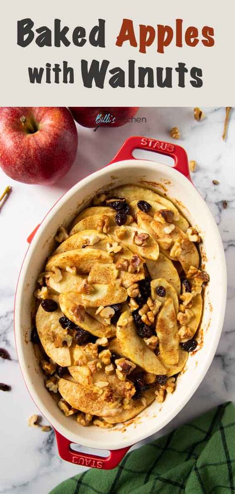 A dessert that's excellent the whole year-round. Baked Apples with Walnuts and Honey is so easy to prepare --- a perfect balance of apples and crunch in every bite! Apple And Walnut Recipes, Honey Baked Apples, Apple Walnut Recipes, Baked Apples With Walnuts And Honey, Paleo Baked Apples, Christina Cooks, Baked Apple Oatmeal, Recipe Using Apples, Apple Cream Cheese