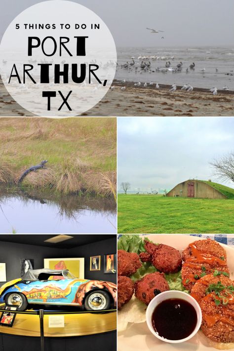 5 Things to do in Port Arthur - Texas Travel Talk Port Arthur is a charming Gulf Coast city in Texas. Its rugged, natural beaches and wildlife drew me in immediately. We also discovered some interesting history and great food. These 5 Things to do in Port Arthur are a must! Hosted #familytravel #loveportarthurtx Camping Texas, Port Arthur Texas, Visit Texas, Cajun Food, Port Arthur, Galveston Texas, Texas City, Diy Camping, Travel Pics