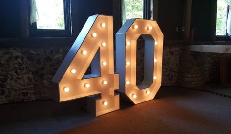 40 Light Up Numbers, Light Up Numbers, Neon Number, Graduation 2024, 50th Party, 40th Birthday Parties, 40th Birthday, Light Box, Light Up