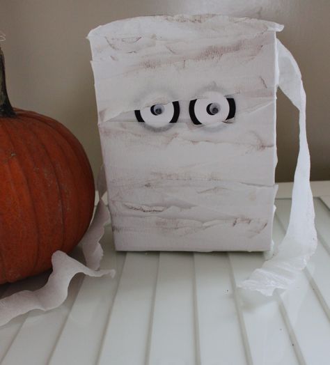 Mummy Pinata, Cereal Box Craft For Kids, Mummy Party, Fiesta Halloween, Fall Classroom Decorations, Fall Classroom, Piñata Ideas, Plaster Paint, Diy Pinata