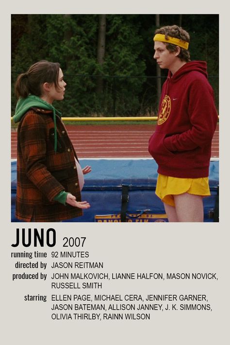 Juno Movie Poster, Juno Film, Juno 2007, Movie Notebook, Juno Movie, College Posters, Elliot Page, Indie Movie Posters, Rom Coms