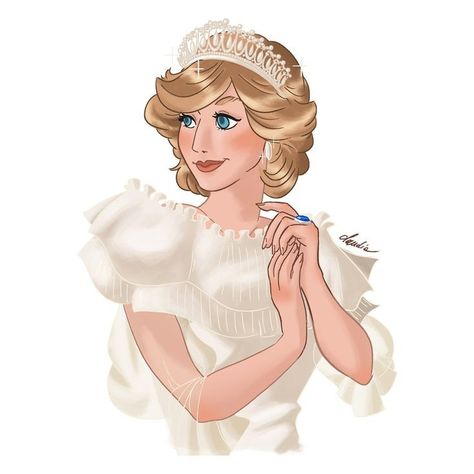 Princess Diana Illustration, Princess Diana Fanart, Princess Diana Art, Queen Diana, Little Mermaid Wallpaper, Mermaid Wallpaper, Aubrey Hepburn, Selling Clothes Online, Princess Diana Family