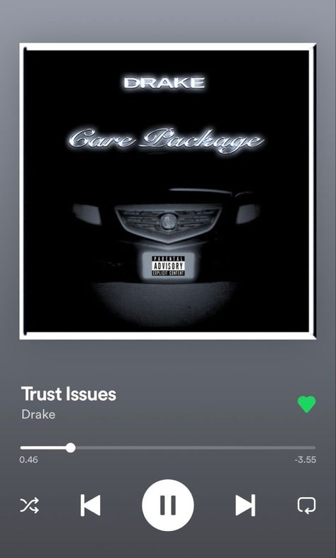 Trust Issue Aesthetic, Spotify Screenshot, Drake Album Cover, Drakes Songs, Drakes Album, Aesthetic Music, Creative Gifts For Boyfriend, Dancing In The Dark, Ghost Photos