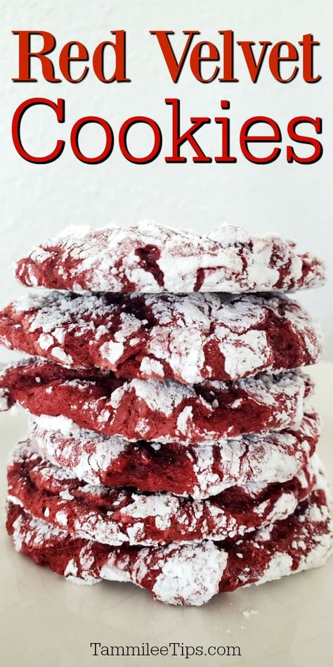 Best Red Velvet Cookies, Velvet Cookies Recipe, Red Velvet Cookies Recipe, Red Velvet Cake Mix Cookies, Velvet Desserts, بيتي فور, Red Velvet Cookie Recipe, Red Velvet Crinkle Cookies, Italian Dinners