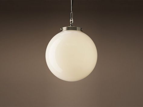 Parisian Architectural Milk Glass Poste Pendant White Globe Pendant Light, Globe Lighting, Milk Glass Collection, New Bathroom Ideas, Vintage Parisian, Lounge Lighting, Lighting Pendant, Reading Area, Globe Pendant Light