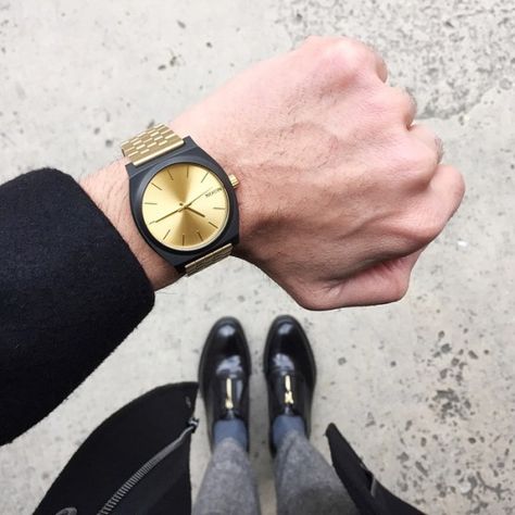 Paris Store, Nixon, Show Us, Wood Watch, Street Style, Paris, Gold, Black