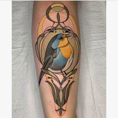 Sacred Art Tattoo, Tatuaje Cover Up, Art Deco Tattoo, Art Nouveau Tattoo, Nouveau Tattoo, Traditional Tattoo Designs, Vine Tattoos, Bird Tattoo, American Traditional Tattoo