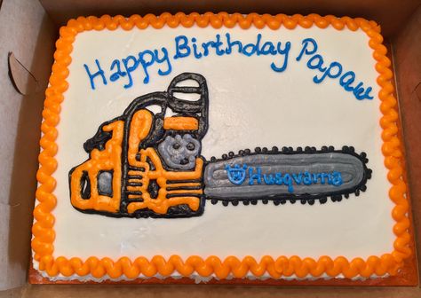 Chainsaw cake Chainsaw Cake, Birthday Wishes For Son, Birthday Cakes, Chainsaw, Birthday Wishes, Kids Birthday, Birthday Cake, Happy Birthday, Pasta