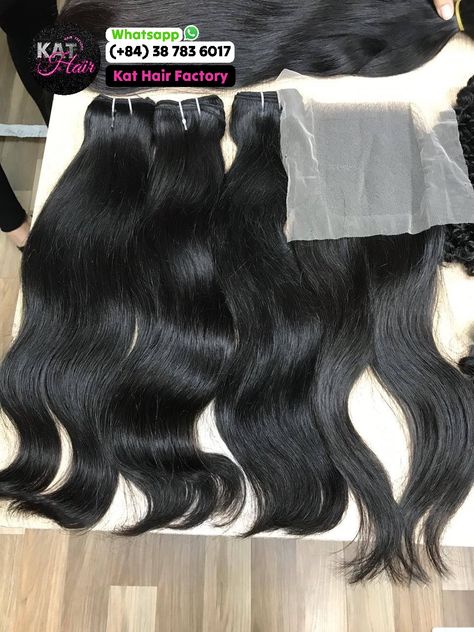 📲 Order contact (+84) 38 783 6017 🔥 IG @kathair_factory_vn 💁Our Hair Factory Providing many different textures for straight, curly, and wavy hair 🎊 Quality is always our top priority with virgin hair and remy hair, 🚩 100% real human hair, no process, no color, no chemical ��👑 FREE tangle - NO shedding - NO mix synthetic 🌎 Shipping worldwide 📌Factory direct prices🔥 Hair weaves, hair bundles and closure , lace front human hair wig, tape in hair extension, lace closure,raw hair vendor Weavon Hairstyles, Bundles And Closure, Keratin Extensions, Wavy Hair Extensions, Hair Vendor, Wholesale Hair, Hair Weaves, Wavy Curly Hair, Raw Hair